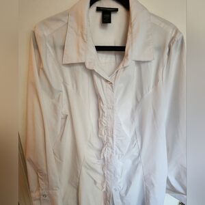 Ashley Stewart White dress shirt Size 16